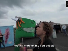 Enthousiasteling, Mooi, Rondborstig, Diep in de keel, Lul, Gezichtspunt, Tiener, Tieten likken