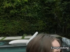 Gros seins, Bikini, Plantureuse, Gorge profonde, Petite amie, Énorme, Lesbienne, Piscine