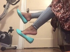 Schönheit, Schwarz, Füsse, Schuhe