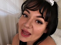 Big tits stepdaughter pussy and tits fucked in POV
