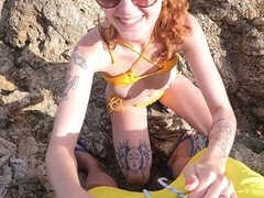 Leie, Blasen, Britisch, Europäisch, Italienisch, Im freien, Rotschopf, Jungendliche (18+)