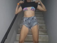 Grosser arsch, Besamung, Spermaladung, Latina, Pool