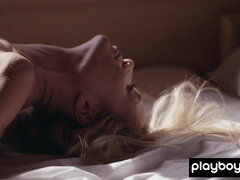 Hot all natural Russian blondie stripped