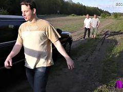 Stepson catches German mom cheating and seduces her into fucking