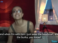 Afghan Beauty Pays To Fuck A Big Cock With Blowjob - Public POV sex