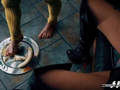 ブロンド, 足フェチ, ドイツ人, Hd, レズビアン, ペニスバンド, タトゥー, おもちゃ