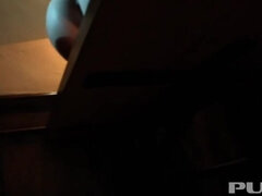 Kayla Jane's Foot and Pussy Tease at the Bar - Kayla Danger