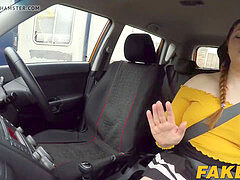 English bbw rides her driving instructors big giant man-meat