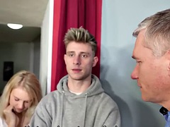 Blondine, Betrug, Gehörnter ehemann, Europäisch, Rasiert