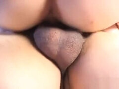 Aroused Asian school girl rides and sucks a cock