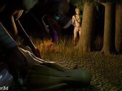 Zelda gets down with the monster, while Link pleasures himself in 3D