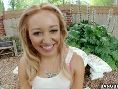 素人, 黒人, ブロンド, フェラチオ, イく瞬間, 黒人, 手コキする, ハードコア