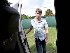 Leie, Arsch, Blasen, Auto, Schwul, Im freien, Öffentlich, Realität