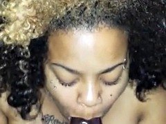 Amateur, Gorda, Negro, Ébano, Pov