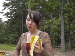 Amateur xxx video made in a park