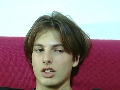 Cute horny boy Jayce Champlin with full balls wanking