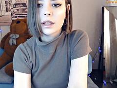 Tussi, Braunhaarige, Dildo, Masturbation, Reiten, Russisch, Solo, Spielzeuge