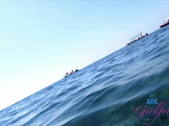 素人, ビキニ, フェラチオ, 茶髪の, 指いじり, アウトドア, オマンコ, オッパイの