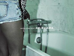 Badkamer, Bruinharig, Masturbatie, Pornster, Alleen