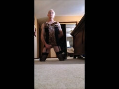 Amateur, Crossdresser, Dick, Erotic, Glasses, Heels, Masturbation, Solo
