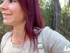 Amateur, Blowjob, Couple, Cum in mouth, Cumshot, French, Handjob, Outdoor