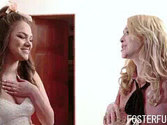 ベッドルーム, フェラチオ, 茶髪の, 母