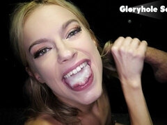 Blond, Pijpbeurt, Sperma shot, Muurgat, Handbeurt, Hd, Natuurlijke tieten