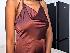 Amateur, Cul à la bouche, Noire, Couple, Dansant, Robe, Chatte