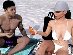 3d, 素人, アスtoマウス, デカ尻, ビキニ, 茶髪の, ゲーム