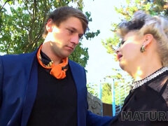 Watch this countess of a house fool around with well-hung random guy in HD