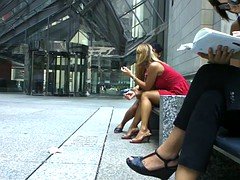 Amateur, Asombroso, Rubia, Pies, Fetiche de pies, Al aire libre, Voyeur