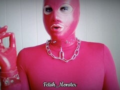 Leie, In den arsch, Sadomasochismus, Domination, Absätze, Latex, Solo, Tätowierung