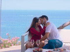 Pijpbeurt, Sperma shot, Sperma in gezicht, Hd, Natuurlijke tieten, Buiten, Kut duiken, Tieten likken