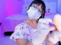 Lunettes, Gants, Branlette thaïlandaise, Masque, Masturbation, Adolescente
