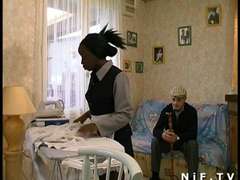 Amateur, Negro, Corridas, Ébano, Francés, Mucama, Trio, Voyeur