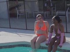 Leie, Arsch, Schwarz, Blasen, Braunhaarige, Hd, Riesig, Milf