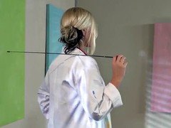Naakte man aangeklede vrouw, Voeten, Dominante vrouw, Voeten fetish