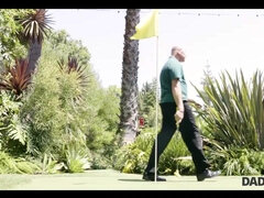 Daddy, Likken, Rijpe lesbienne, Kut duiken, Roodharige vrouw, Tiener