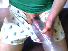 Leie, Grosser schwanz, Flasche, Schwanz, Schwul, Masturbation, Ablutschen, Spielzeuge