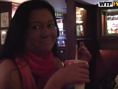Anal, Brunette, Money, Public, Tattoo, Threesome
