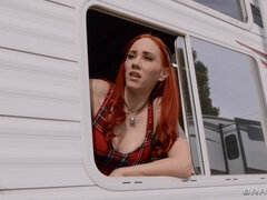 Schattig, Pijpbeurt, Brillen, Roodharige vrouw, Vrouw