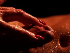 Kathy Anderson lays two studs back and sucks their cocks