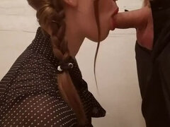 素人, イく瞬間, チン, 眼鏡, オフィス, ピグテール, 秘密の, フェラする