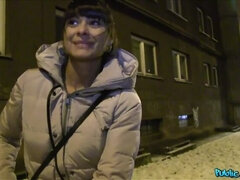 Hot Czech babe fucks guy in garage