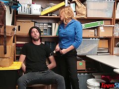 Frustrated MILF LP officer orders a suspect to fuck her