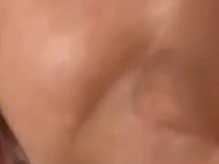 Mexican wife gives her daddy a blowjob until he covers her face, neck and hair with cum