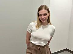 Blonde, Couple, Exhib, Hard, Pov, Public, Russe, Pute