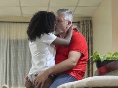 Hot kissing, blow-job, amateur interracial