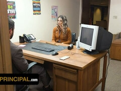 Mandy Rhea gets naughty in Principal's Office - Closed Doors