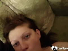 Enthousiasteling, Pijpbeurt, Lul, Vriendin, Hd, Roodharige vrouw, Tieten likken